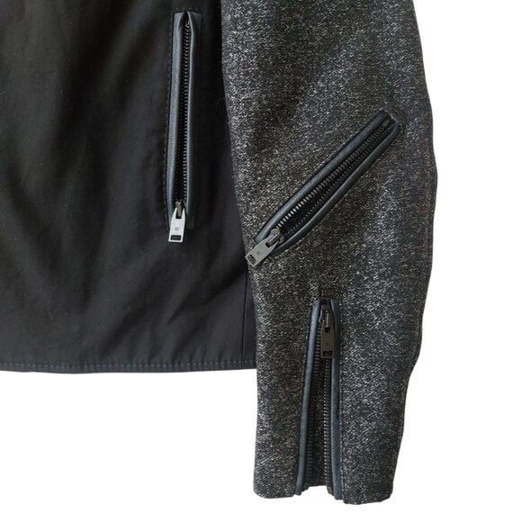 (SOLD) Balenciaga Fall 2012 Black and Gray Paneled Biker Leather Jacket - Picture 10 of 16